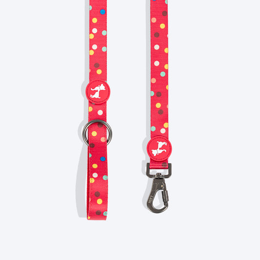 HUFT Polka Play Leash For Dog - Red