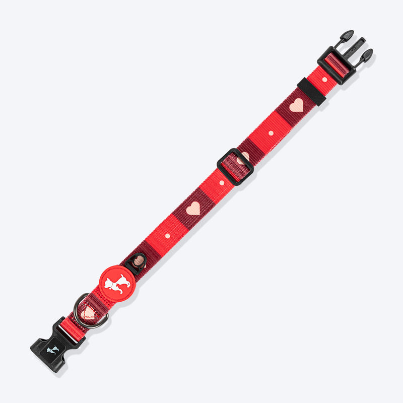 HUFT Heart Trails Collar For Dog - Red - Heads Up For Tails