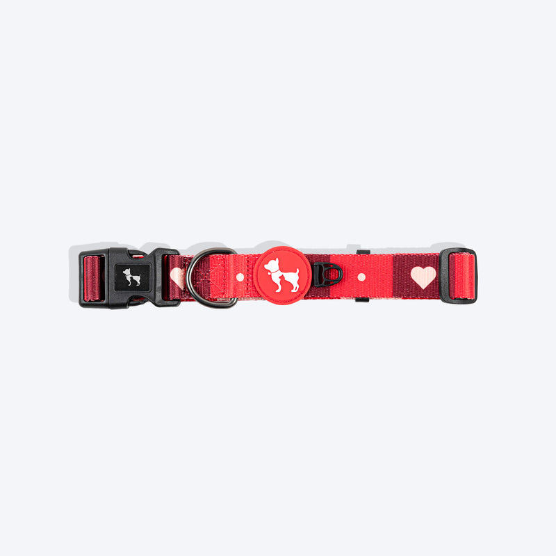 HUFT Heart Trails Collar For Dog - Red - Heads Up For Tails