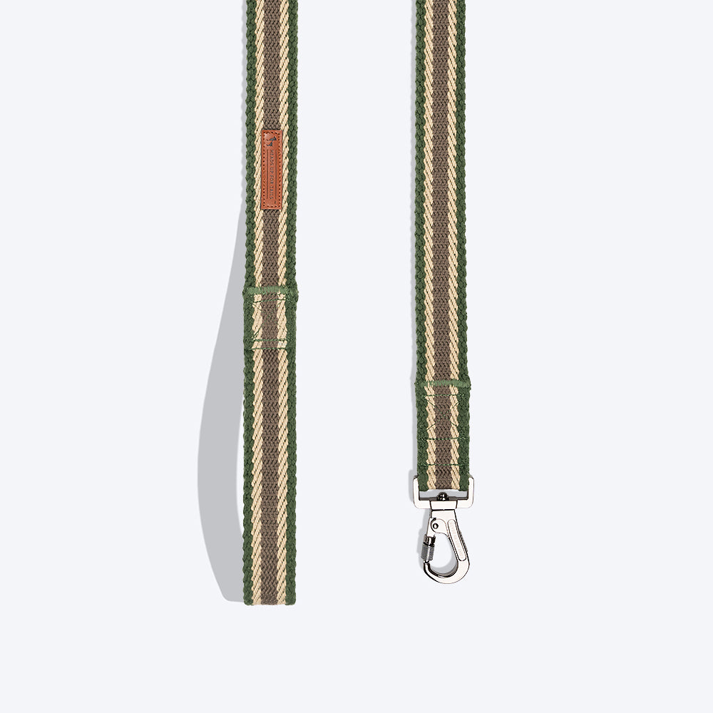 HUFT Olive Odyssey Dog Leash - Olive Green & Beige - Heads Up For Tails