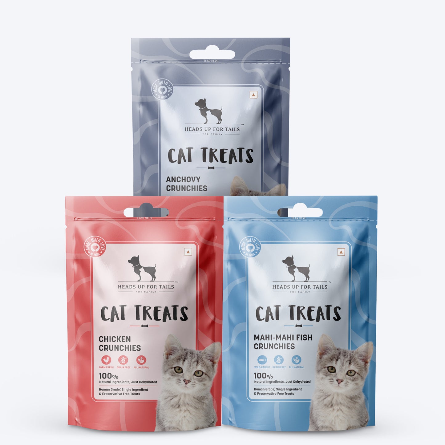 HUFT Cat Treats Combo - Non-Veg (Pack of 3) - Heads Up For Tails
