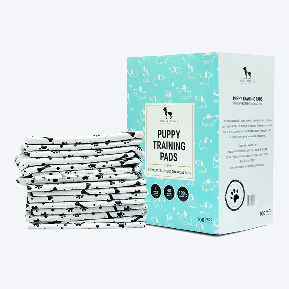 HUFT Charcoal Puppy Training Pads - 60 X 45 cm - Heads Up For Tails