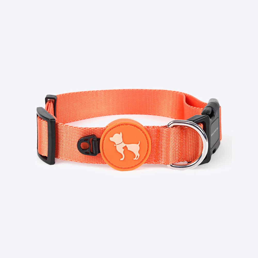 HUFT Classic Dog Collar - Orange (Can be Personalised) - Heads Up For Tails