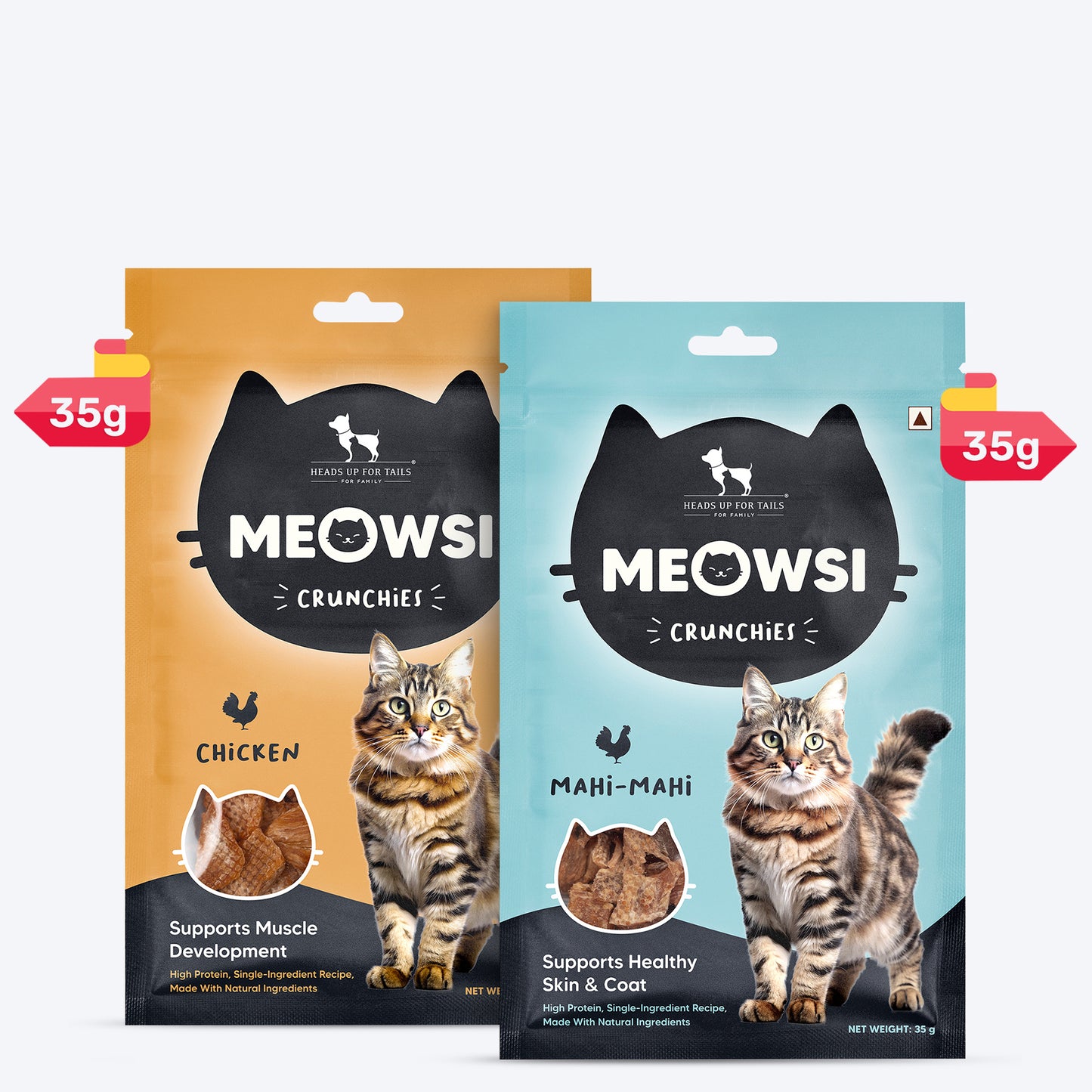 Meowsi by HUFT Double Crunch Cat Treats Combo - Heads Up For Tails