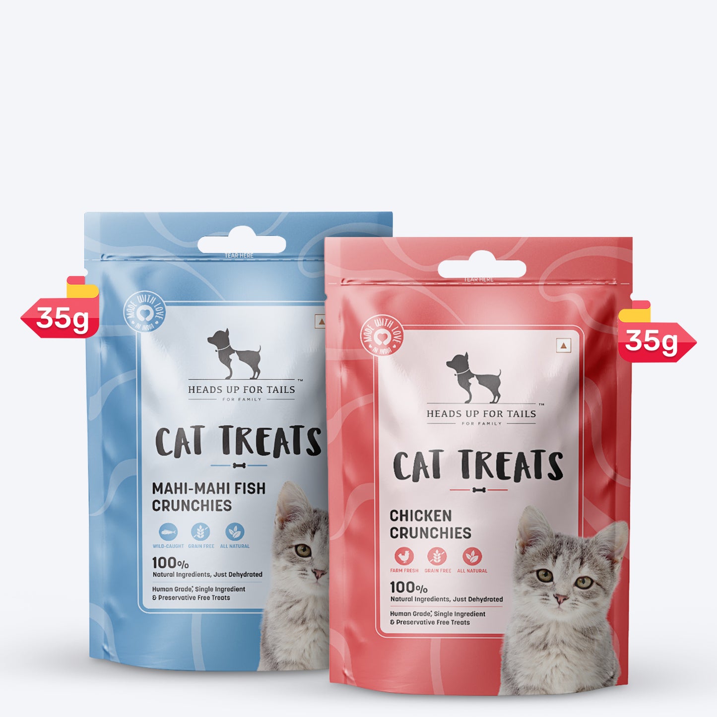 HUFT Double Crunch Treat Combo For Cat - Heads Up For Tails