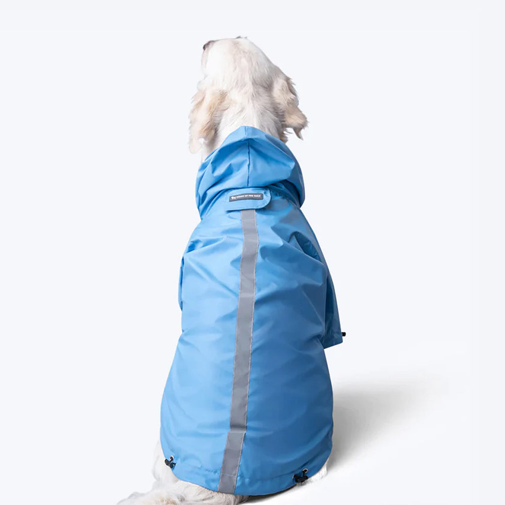 HUFT Drizzle Buddy Dog Raincoat - Sky Blue - Heads Up For Tails