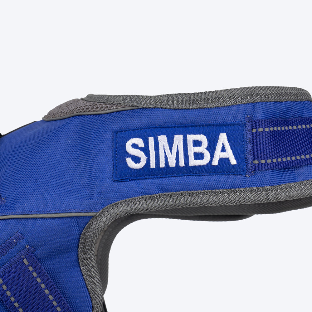 HUFT Easy On Dog Harness - Blue (Can be Personalised) - Heads Up For Tails