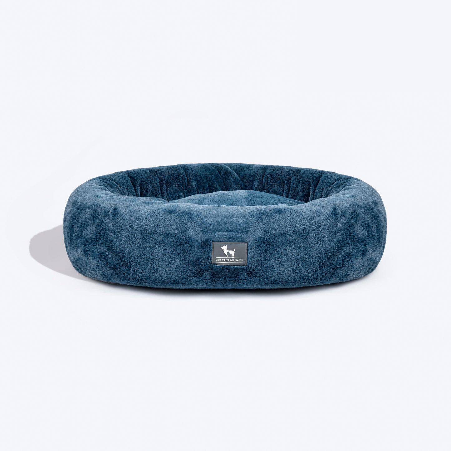 HUFT Furry Donut Pet Bed - Navy Blue - Heads Up For Tails