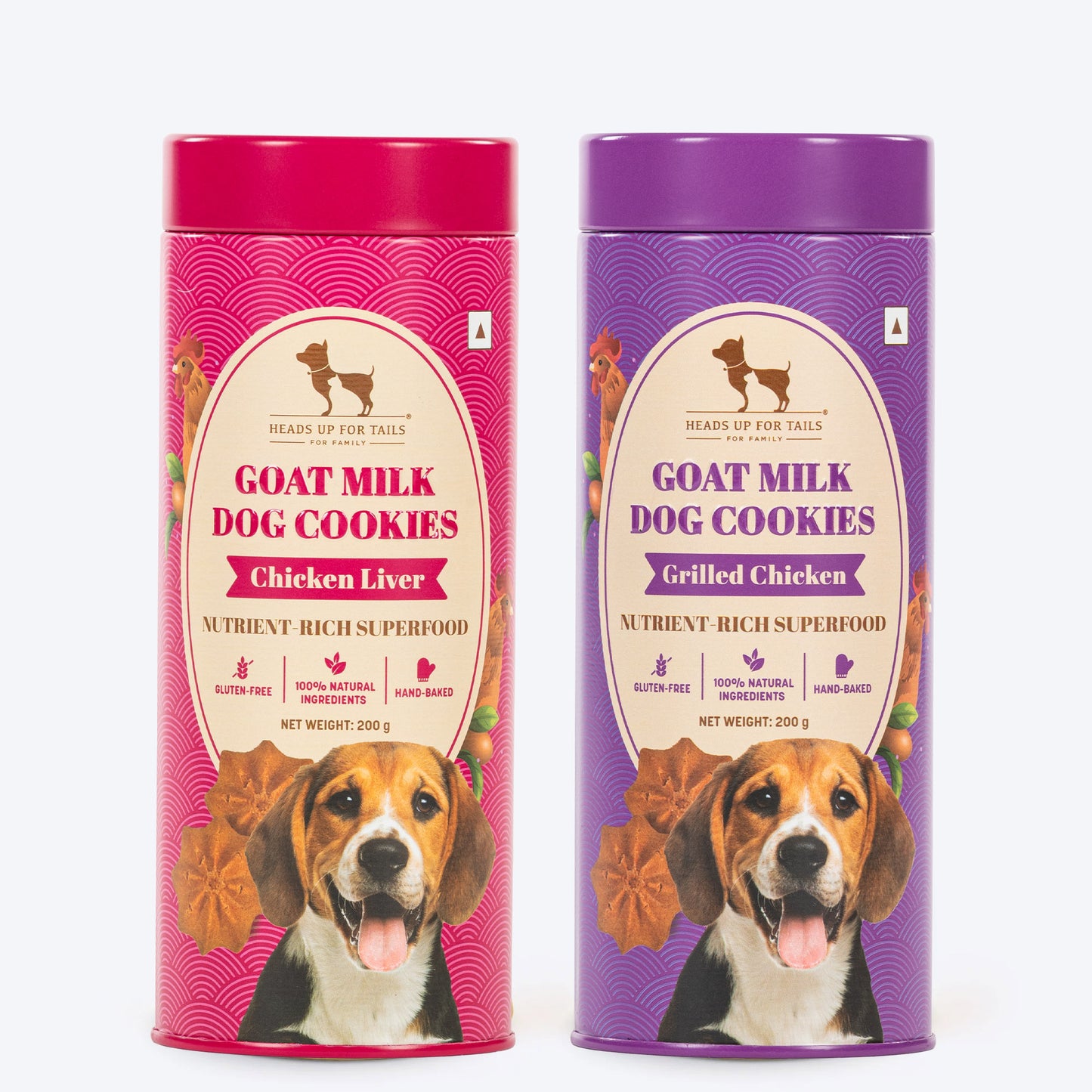 Huft Goat Milk Dog Cookies Chicken Liver & Grilled Chicken Combo - Heads Up For Tails