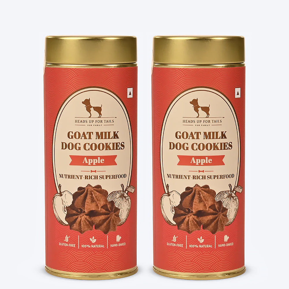 HUFT Goat Milk Dog Cookies - Apple - 200 gm - Heads Up For Tails