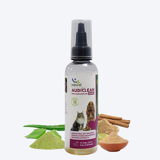 Natural Remedies Audiclean Ear Cleaner For Dog & Cat - 90 ml - Heads Up For Tails