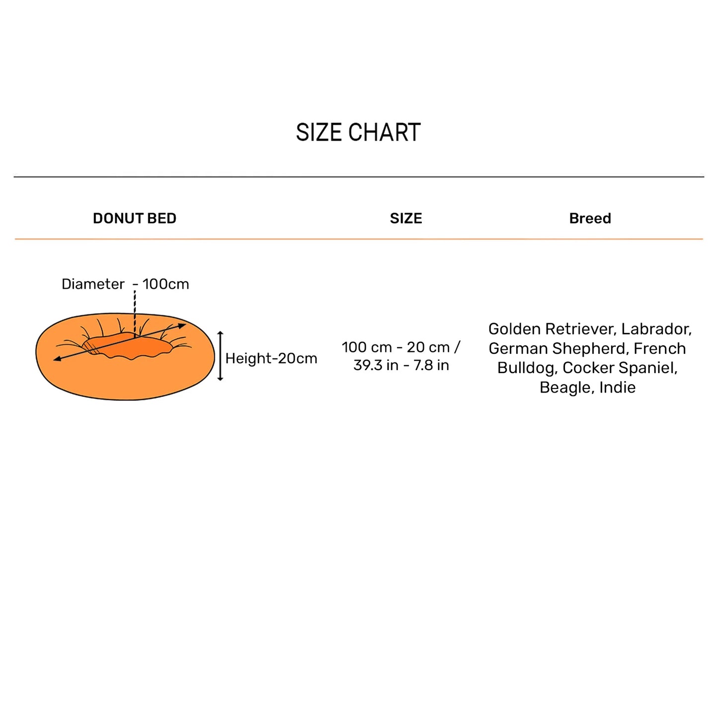 HUFT Jumbo Donut Bed For Dog - Dark Grey (Made to Order)