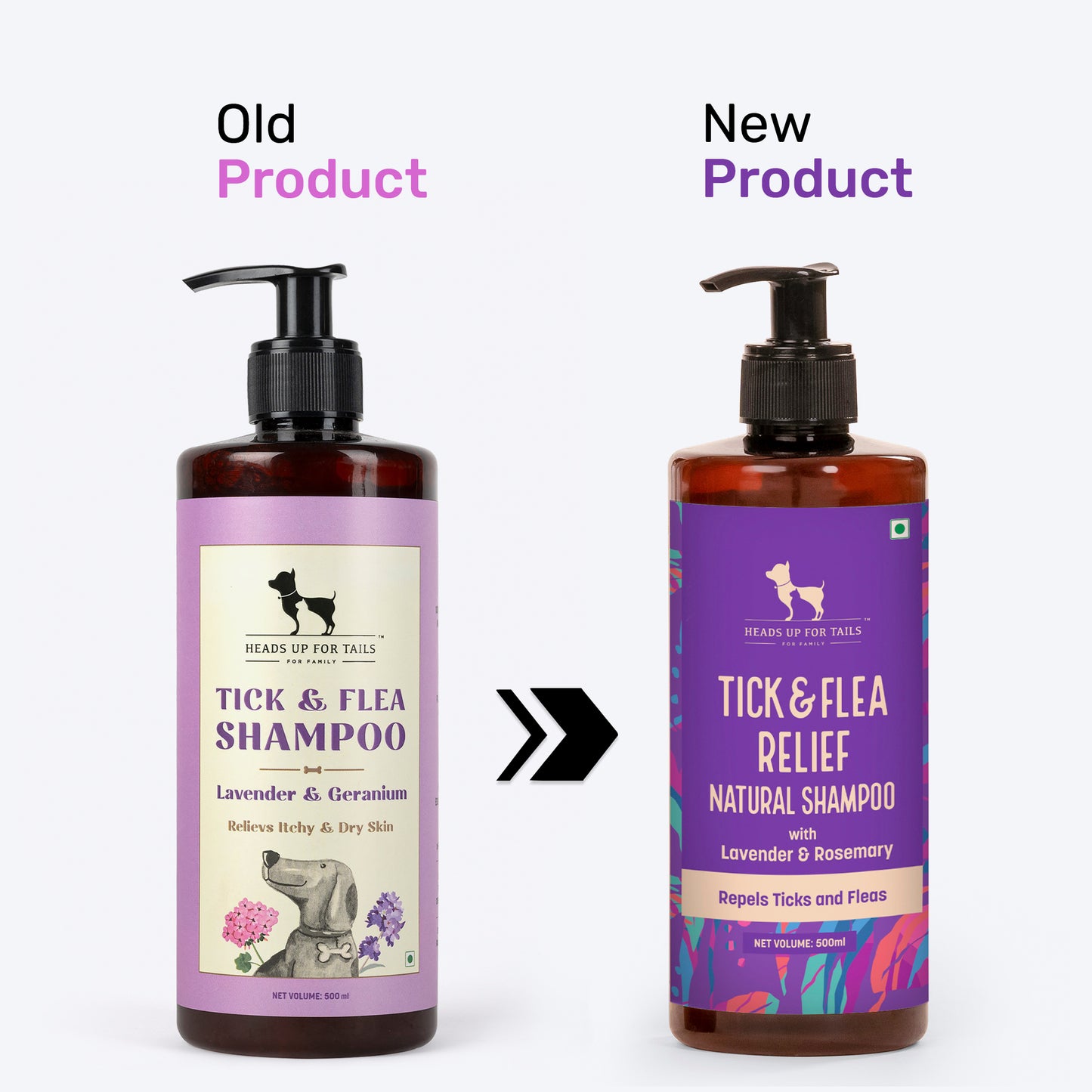 HUFT Natural Tick & Flea Repellent Shampoo for Dogs - Heads Up For Tails