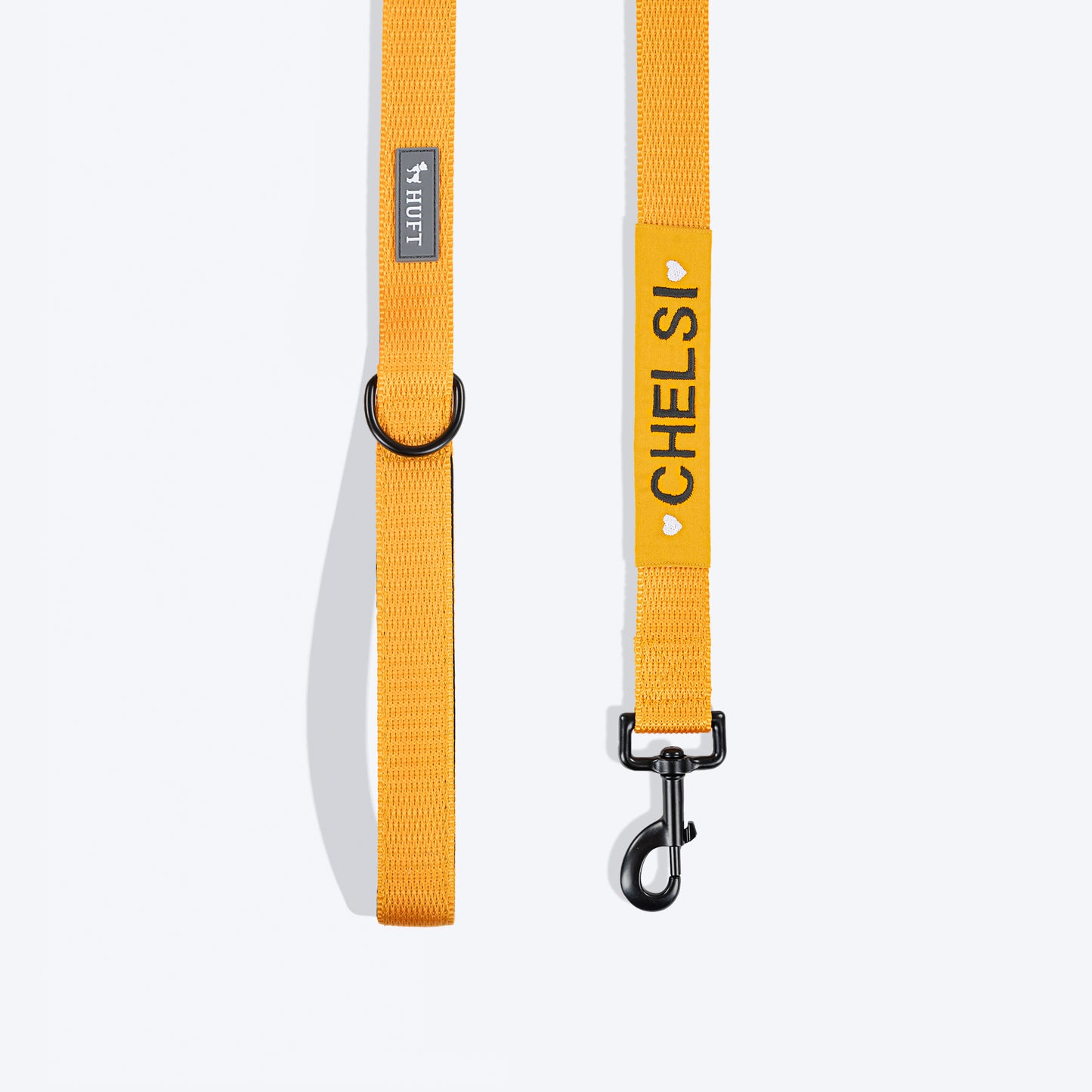 HUFT Personalised Basics Dog Leash - Yellow - Heads Up For Tails