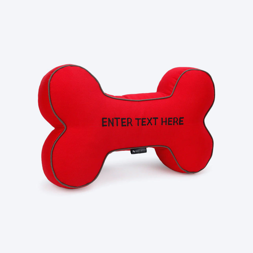 HUFT Personalised Bone Cushion- Red_08