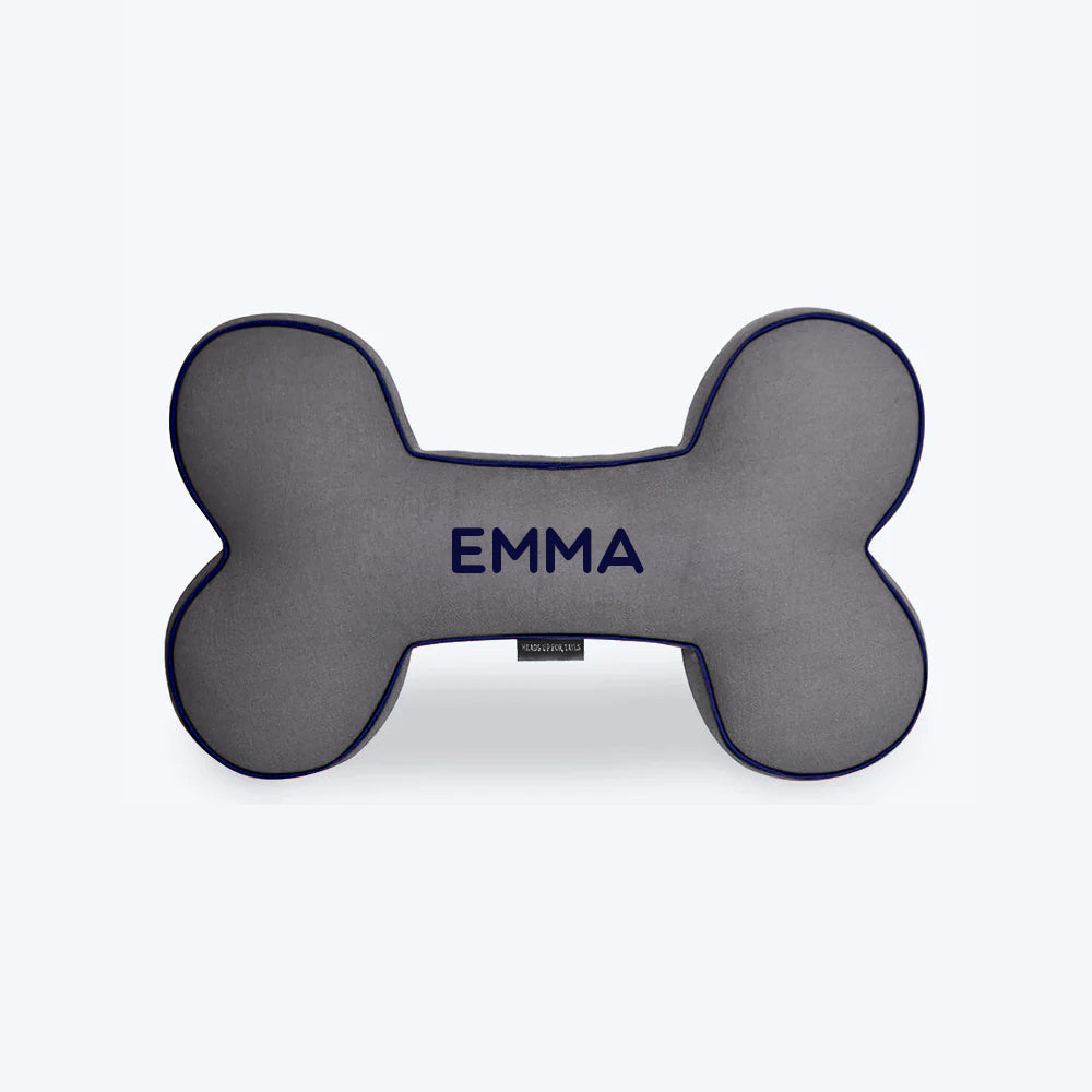 HUFT Personalised Bone Shaped Cushion (in multiple color options) - Heads Up For Tails