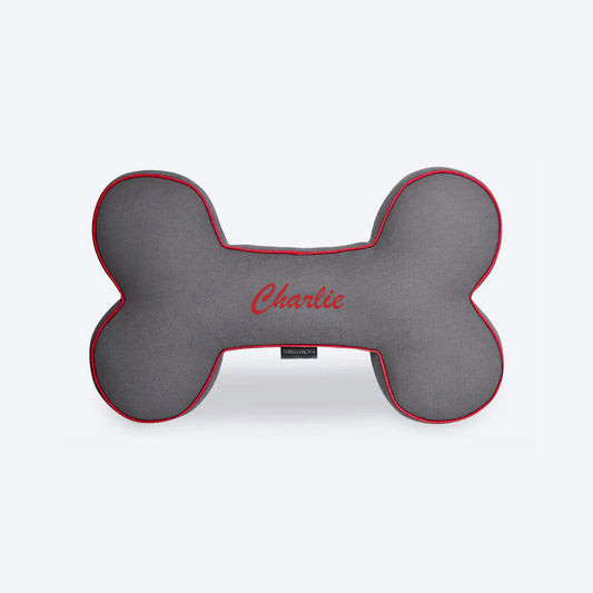 HUFT Personalised Bone Shaped Cushion (in multiple color options) - Heads Up For Tails