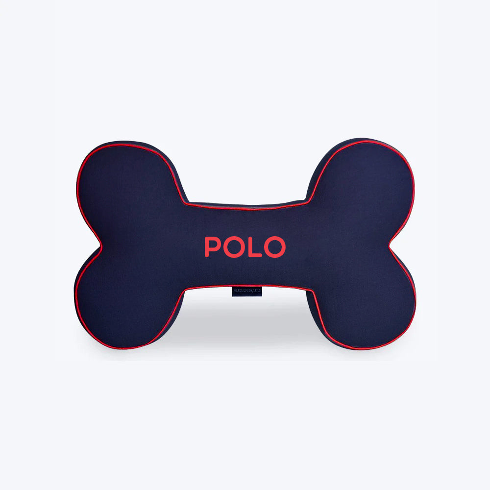 HUFT Personalised Bone Shaped Cushion (in multiple color options) - Heads Up For Tails