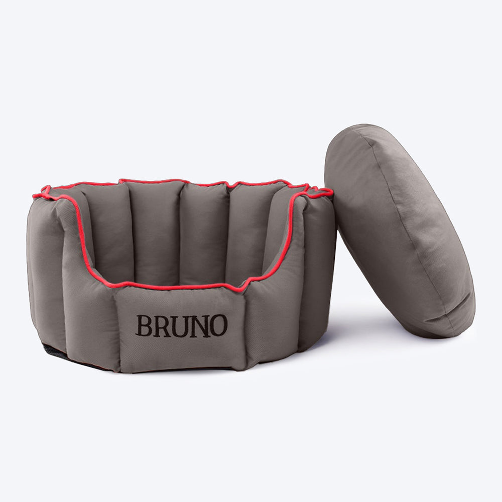 HUFT Personalised Cosy Puppy/Cat Bed - Grey - Heads Up For Tails
