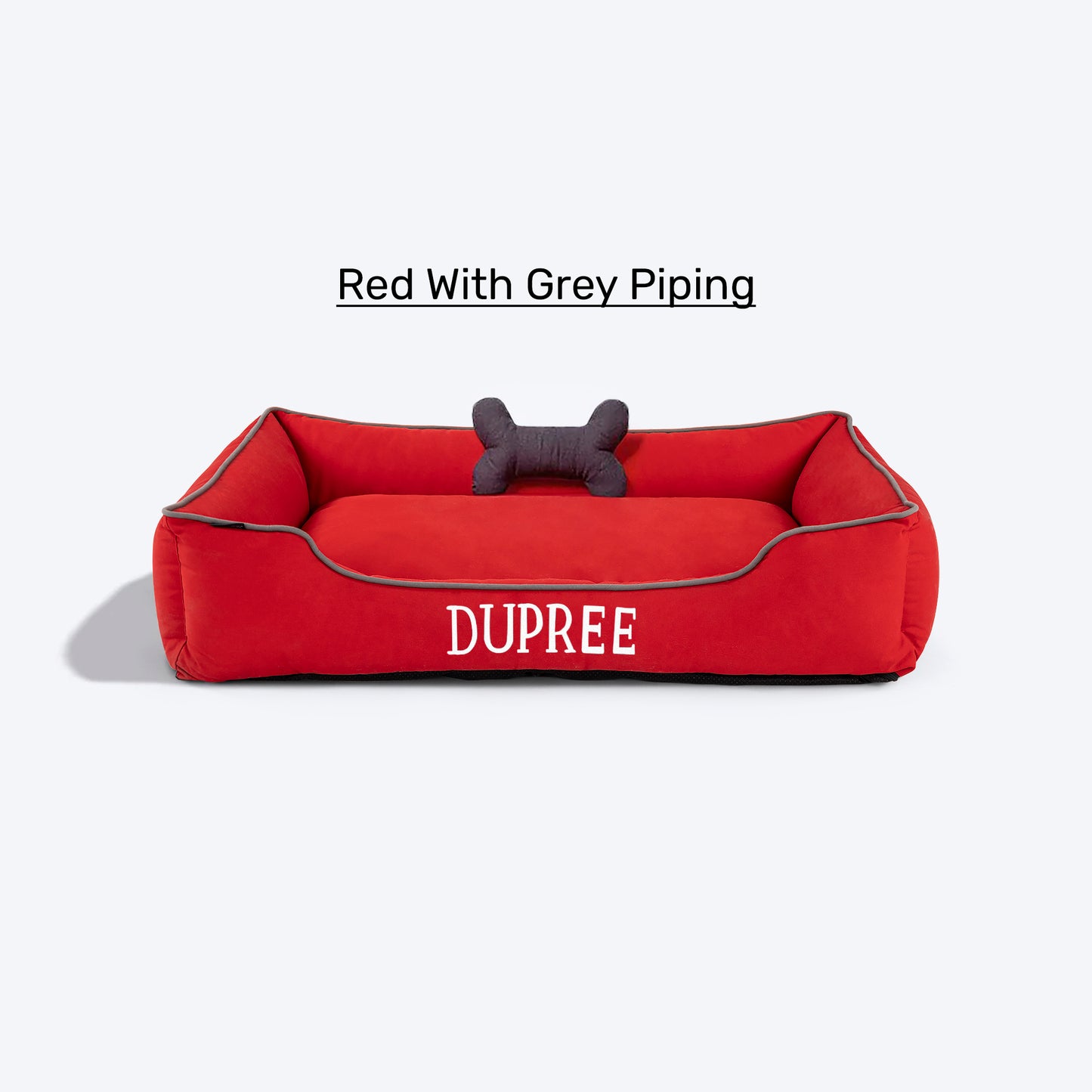 HUFT Personalised Lounger Dog Bed - Available in multiple colors (Free Cushion) - Heads Up For Tails