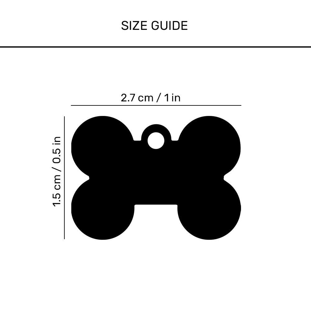 HUFT Personalised Name Tag For Cats - Bone - 2.7 X 1.5 cm - Heads Up For Tails