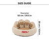 HUFT Personalised Paw Cuddle Cloud Bed For Cat & Puppy - Ivory & Brown - Heads Up For Tails