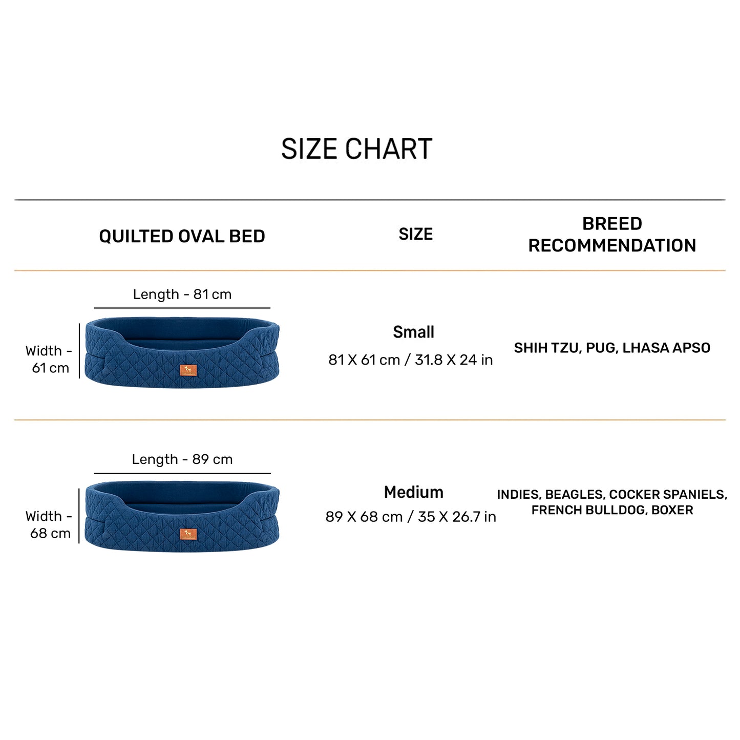 HUFT Quilted Basket Pet Bed - Egyptian Blue - Heads Up For Tails