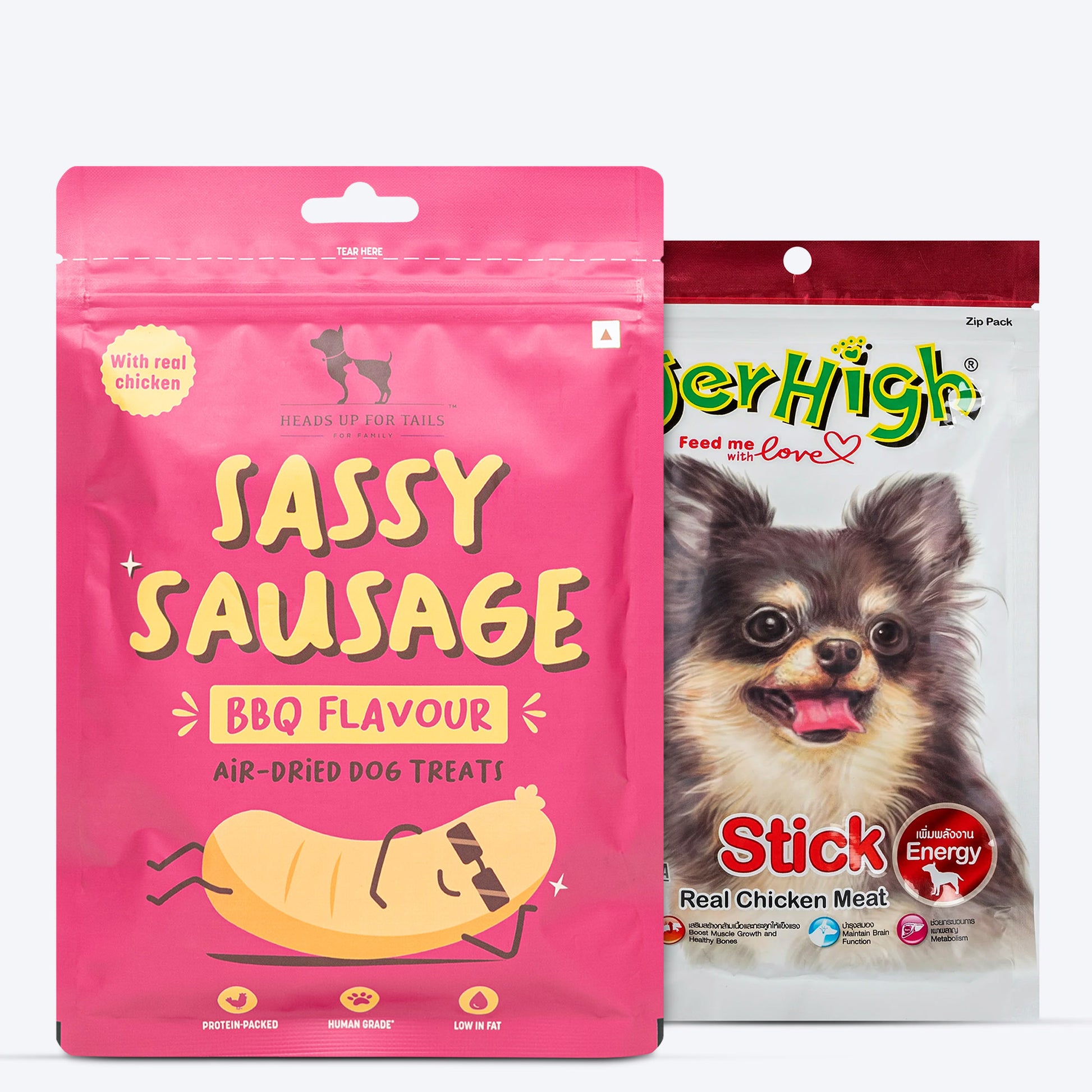 HUFT Real Chicken Chompers Treats Combo for Dog - Heads Up For Tails