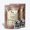 Sara's Doggie Treats Dehydrated Chicken Giblets, 70 g, high protein, low fat, all-natural dog treats in a resealable bag.
