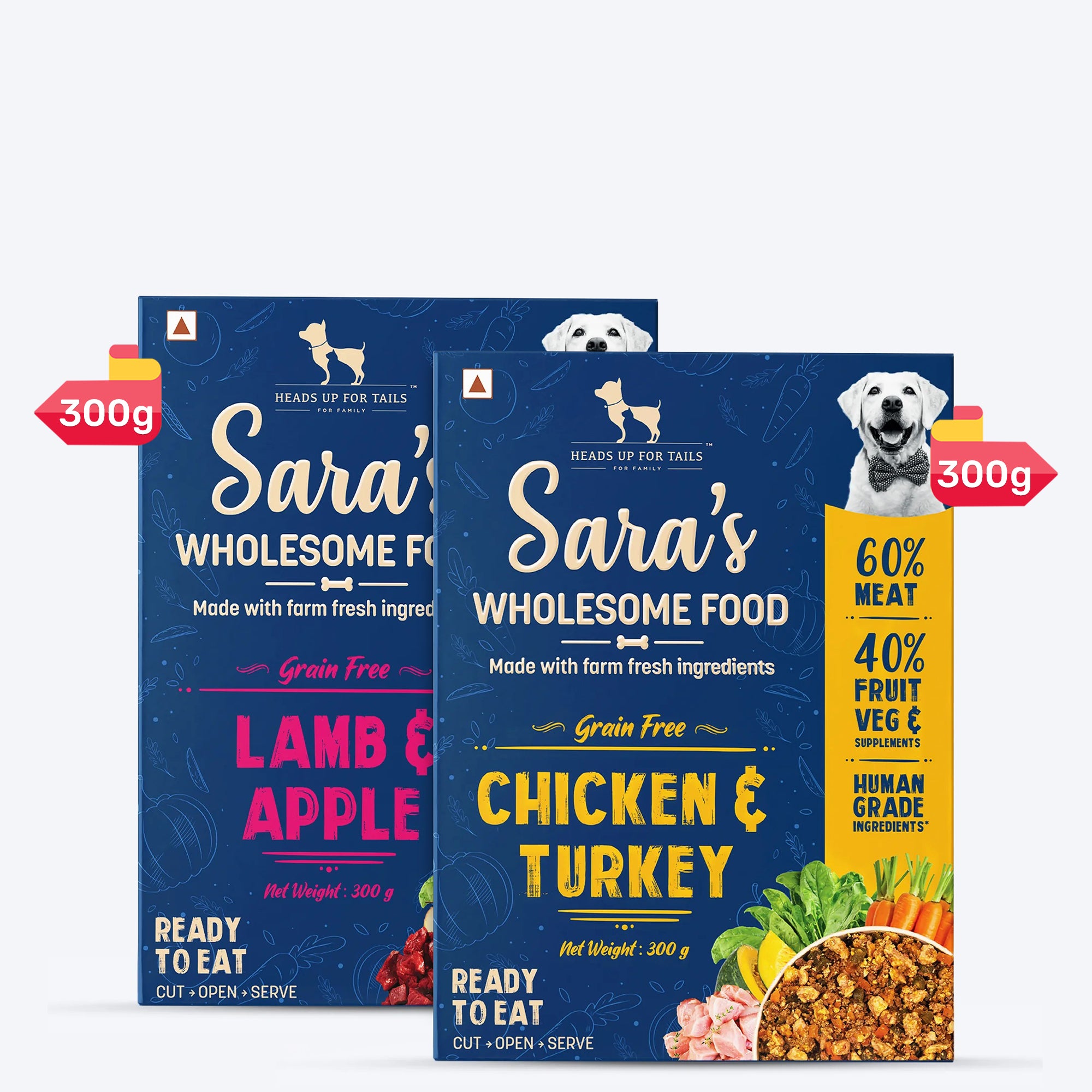 HUFT Sara s Wholesome Grain Free Dog Food Combo Pack of 2