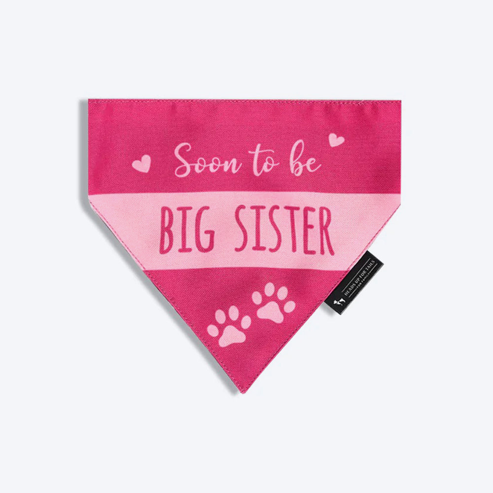 HUFT Soon To Be Big Sister Dog Bandana - Heads Up For Tails