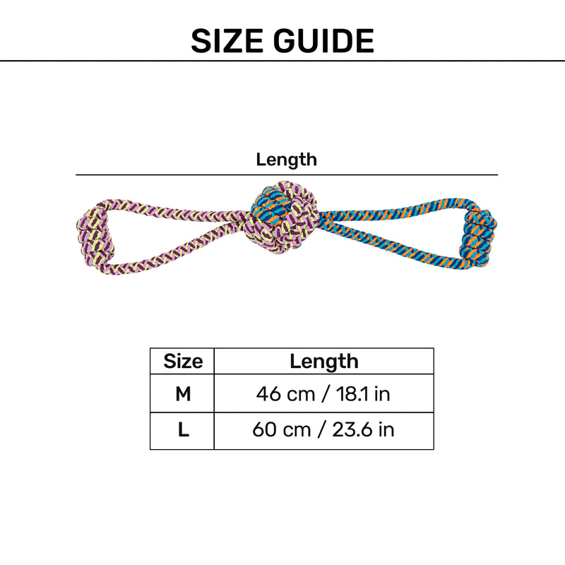 HUFT Tuggables Tug Tornado Rope Toy For Dog - Multicolor - Heads Up For Tails
