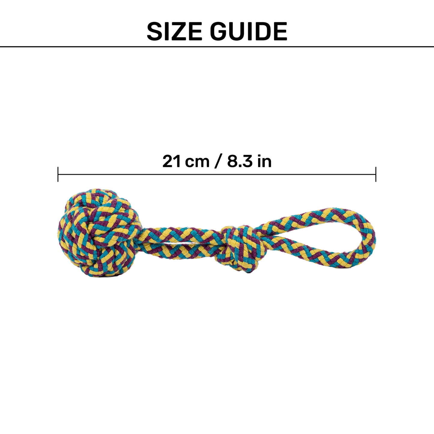 HUFT Swing & Fling Rope Toy For Dog - Multicolour