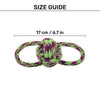 HUFT Twin Loop Rope Toy For Dog - Purple & Green - Heads Up For Tails