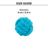 HUFT Classic Knotted Rope Ball Toy For Dog - Blue - Heads Up For Tails