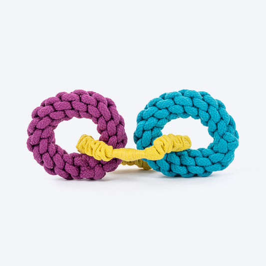 HUFT Hoop-De-Loop Rope Toy For Dog - Multicolour