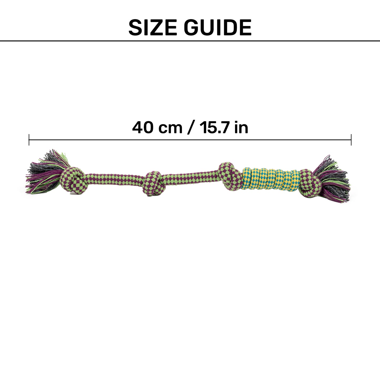 HUFT Knot-So-Bored Rope Toy For Dog - Multicolour