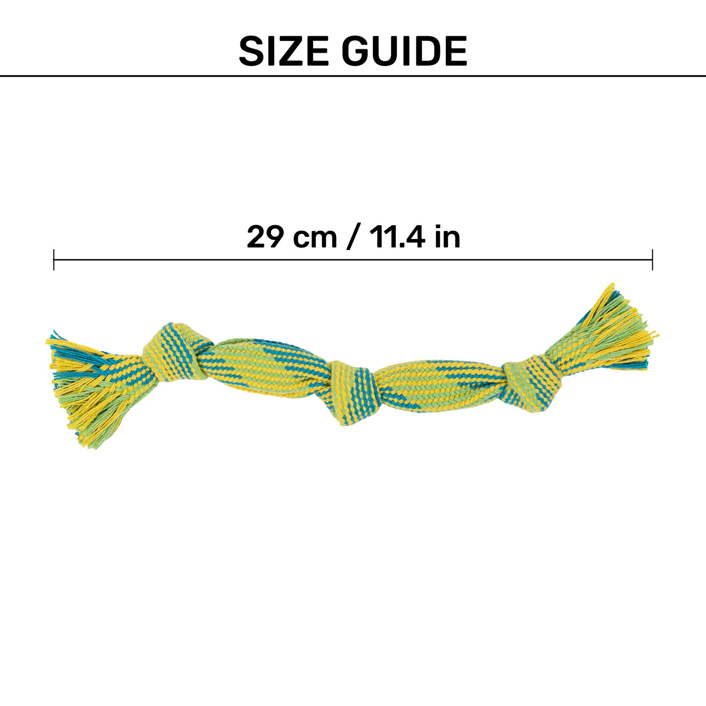 HUFT Wiggly Ribbon Rope Toy For Dog - Multicolor