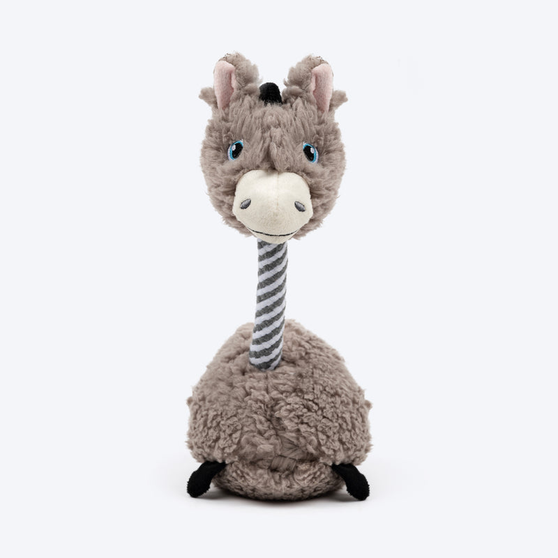 HUFT Long-Ey Donkey Squeaky Plush Toy For Dog - Brown - Heads Up For Tails