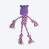 HUFT Hug & Tug Hippo Squeaky Plush Toy For Dog - Purple - Heads Up For Tails
