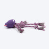HUFT Hug & Tug Hippo Squeaky Plush Toy For Dog - Purple - Heads Up For Tails