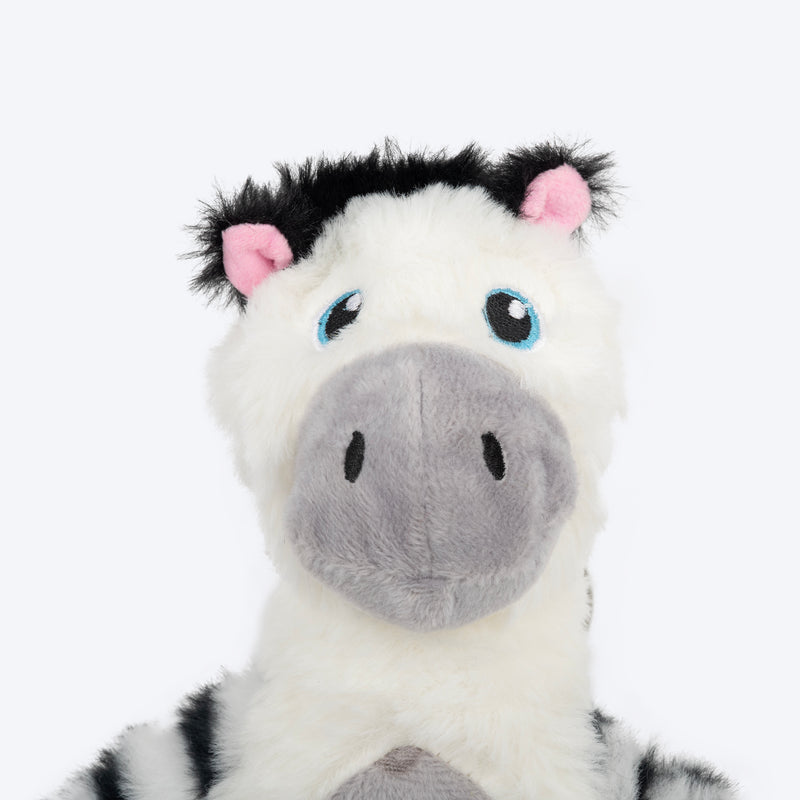 HUFT Debra The Zebra Squeaky Plush Toy For Dog - Multicolor - Heads Up For Tails