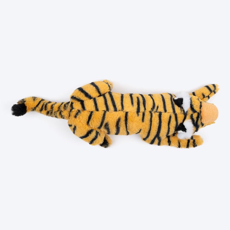 HUFT Wild Tiggy Squeaky Plush Toy For Dog - Yellow - Heads Up For Tails