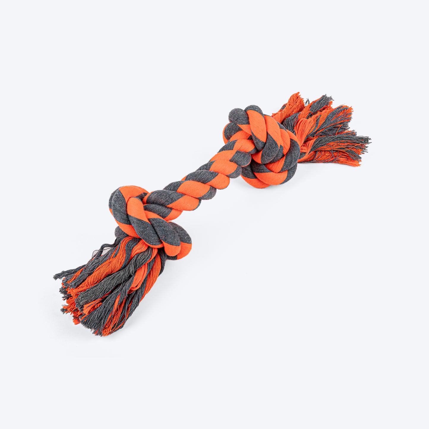 HUFT Tuggables Rope Toy For Dog - Grey & Orange - Heads Up For Tails