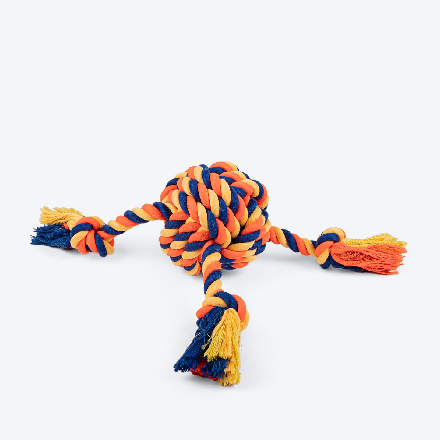 HUFT Tuggables Rope Toy For Dog - Orange & Blue - Heads Up For Tails