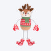 HUFT Merry Buddies Plush Toys With Catnip For Cat - Beige & Red - Set Of 2 - Heads Up For Tails