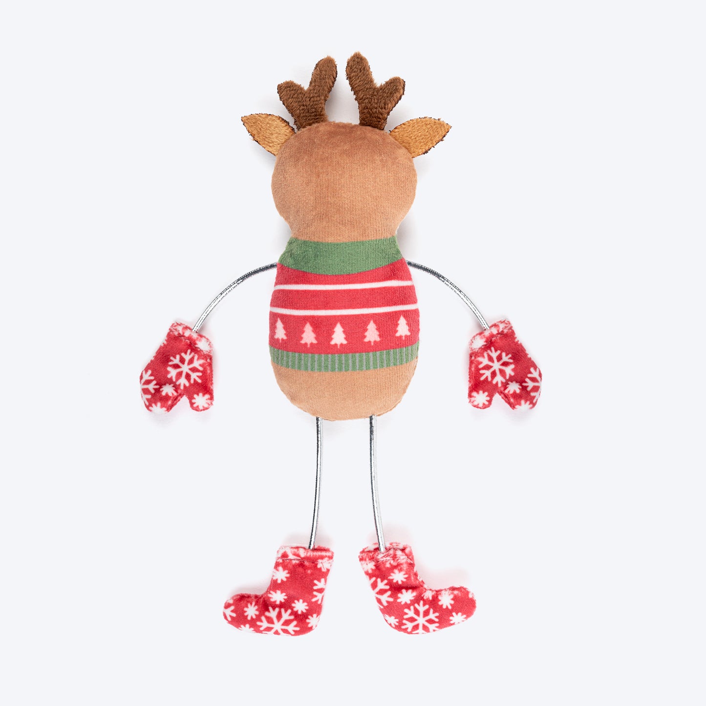 HUFT Merry Buddies Plush Toys With Catnip For Cat - Beige & Red - Set Of 2 - Heads Up For Tails