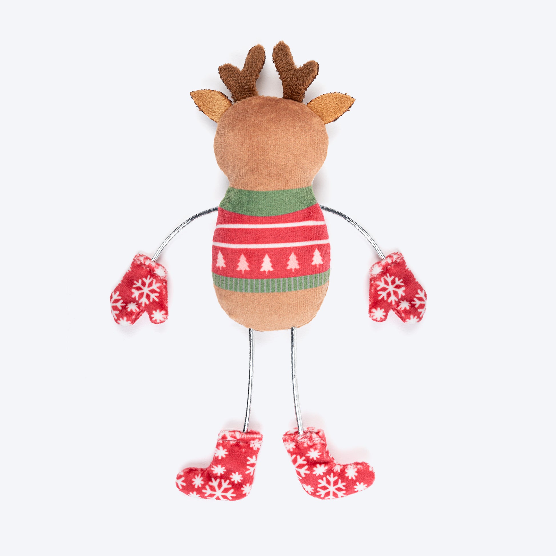 HUFT Merry Buddies Plush Toys With Catnip For Cat - Beige & Red - Set Of 2 - Heads Up For Tails