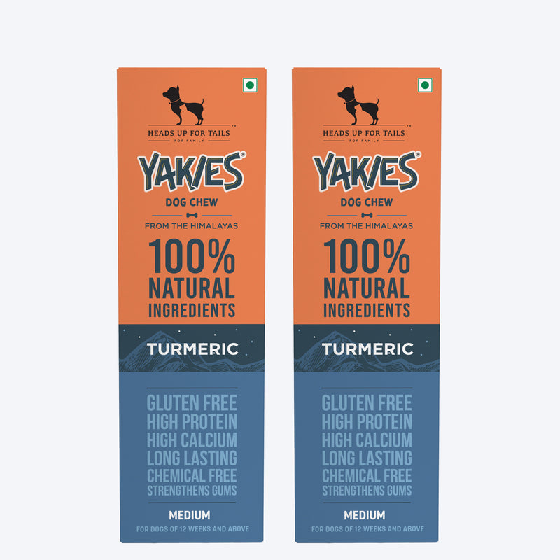 HUFT Yakies Vegetarian Natural Chew Bone - Turmeric - Heads Up For Tails