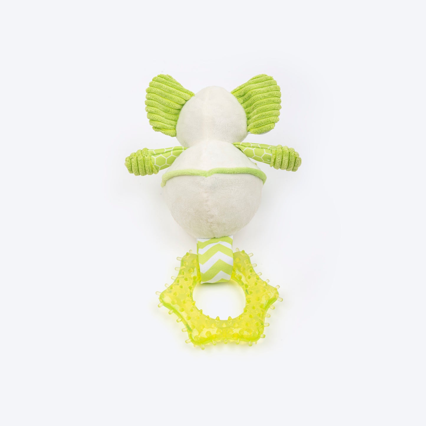 HUFT Billy The Elly Squeaky Plush Puppy Toy - White & Green_03